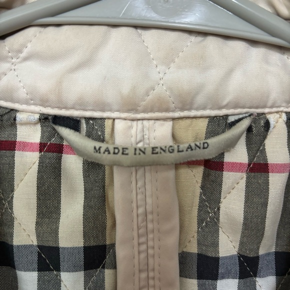 Burberry Barn Jacket/Coat Off White With Novacheck Lining/Cuffs Size S - Picture 9 of 16